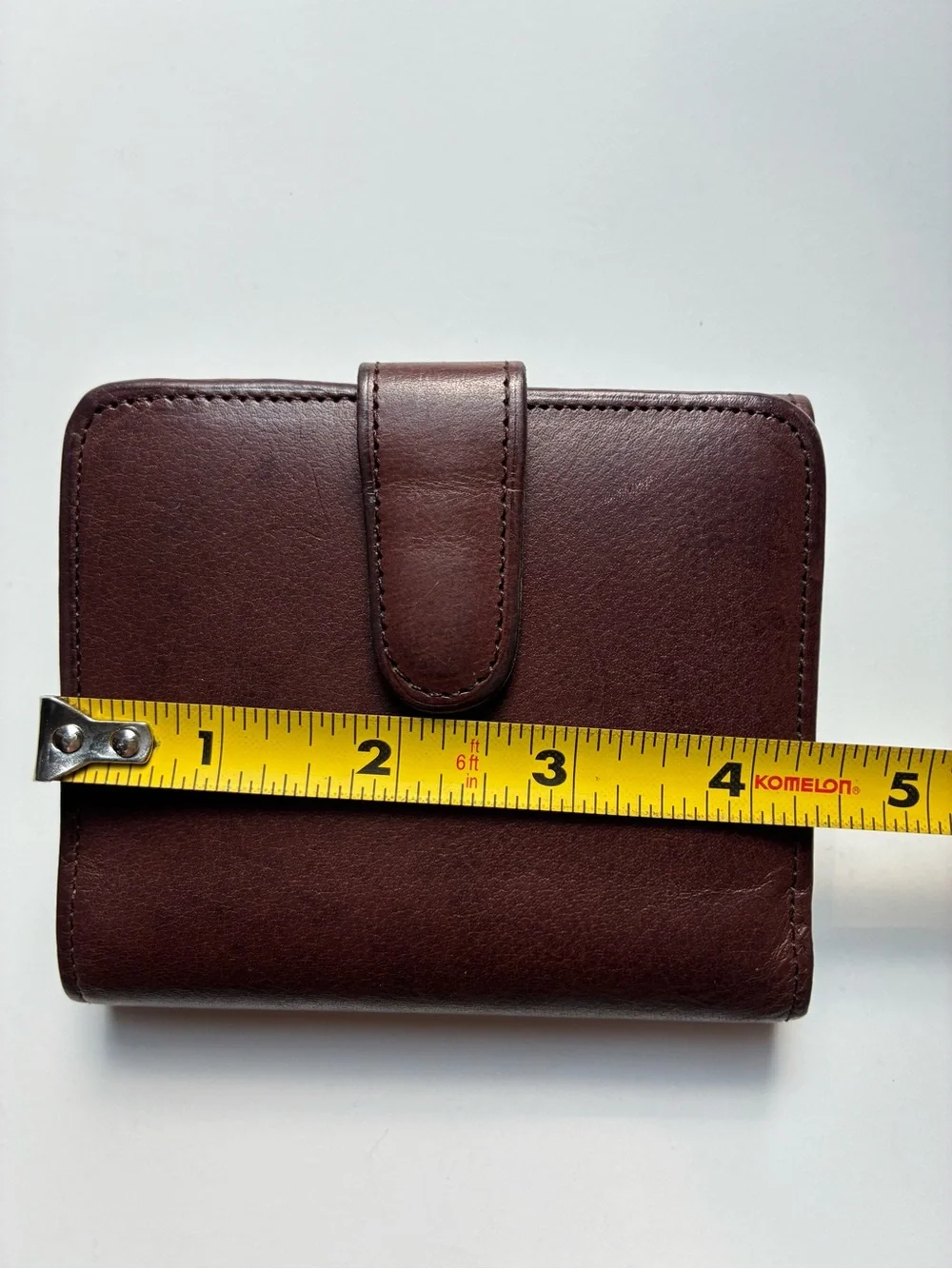 Coach Dark Brown Smooth Leather Square Wallet